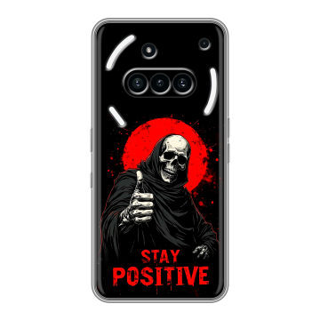 Силиконовый чехол на Nothing Phone (3a) с принтом смешной скелет Силиконовый чехол на Nothing Phone (3a) с принтом смешной скелет