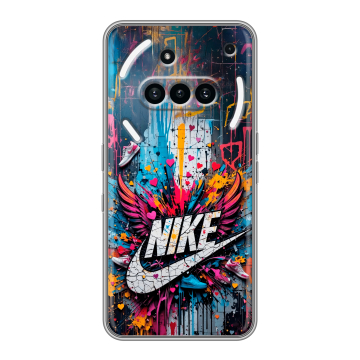 Силиконовый чехол на Nothing Phone (3a) с принтом Nike Найк Силиконовый чехол на Nothing Phone (3a) с принтом Nike Найк