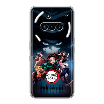 Силиконовый чехол на Nothing Phone (3a) с принтом Demon Slayer Клинок рассекающий демонов Силиконовый чехол на Nothing Phone (3a) с принтом Demon Slayer Клинок рассекающий демонов