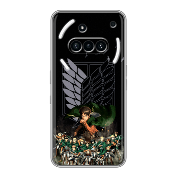 Силиконовый чехол на Nothing Phone (3a) с принтом Атака титанов