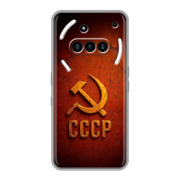 Силиконовый чехол на Nothing Phone (3a) с принтом Флаг Герб СССР Силиконовый чехол на Nothing Phone (3a) с принтом Флаг Герб СССР