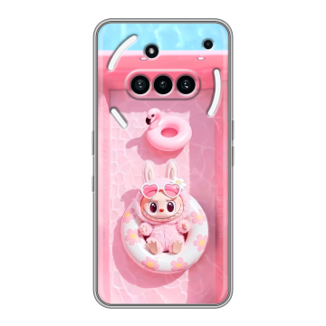 Силиконовый чехол на Nothing Phone (3a) с принтом Labubu Лабубу
