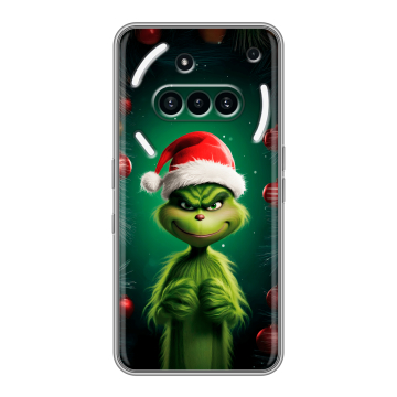 Силиконовый чехол на Nothing Phone (3a) с принтом Гринч Новый год Рождество Силиконовый чехол на Nothing Phone (3a) с принтом Гринч Новый год Рождество