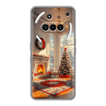 Силиконовый чехол на Nothing Phone (3a) с принтом Новый год Силиконовый чехол на Nothing Phone (3a) с принтом Новый год