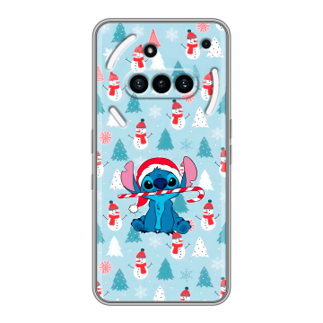 Силиконовый чехол на Nothing Phone (3a) с принтом Стич Новый год Силиконовый чехол на Nothing Phone (3a) с принтом Стич Новый год