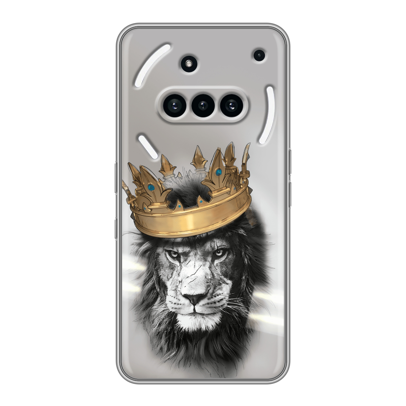 Силиконовый чехол на Nothing Phone (3a) с принтом Лев с короной Силиконовый чехол на Nothing Phone (3a) с принтом Лев с короной
