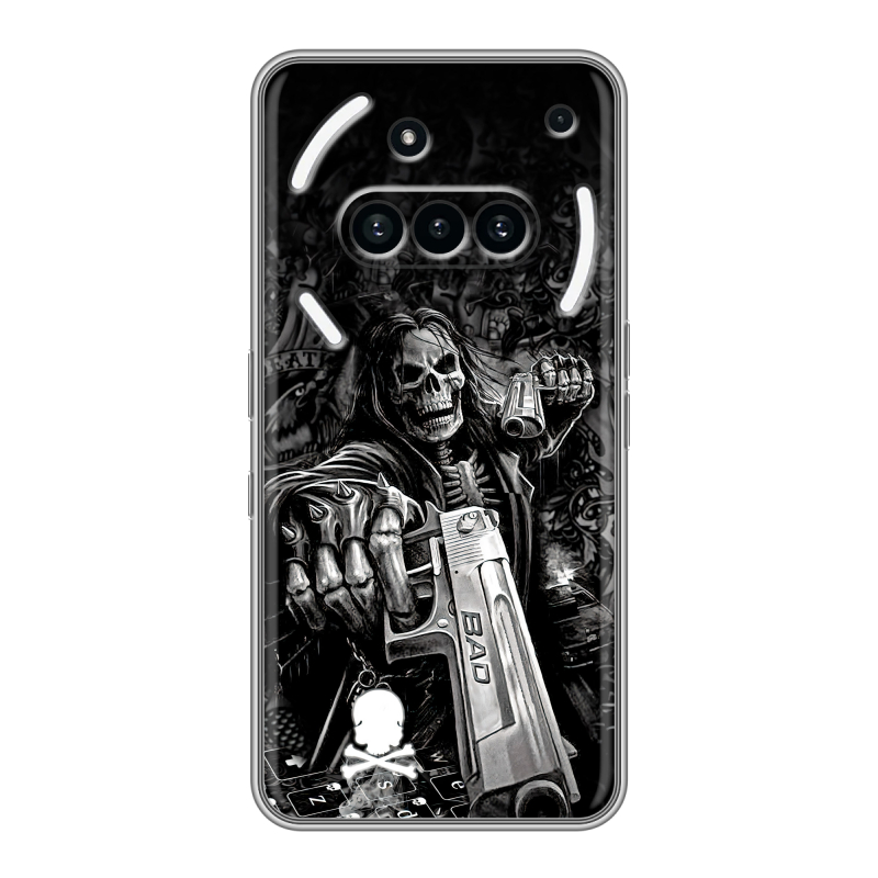 Силиконовый чехол на Nothing Phone (3a) с принтом Скелет Силиконовый чехол на Nothing Phone (3a) с принтом Скелет