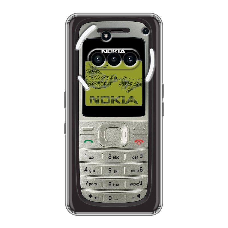 Силиконовый чехол на Nothing Phone (3a) с принтом Ретро Нокия Силиконовый чехол на Nothing Phone (3a) с принтом Ретро Нокия