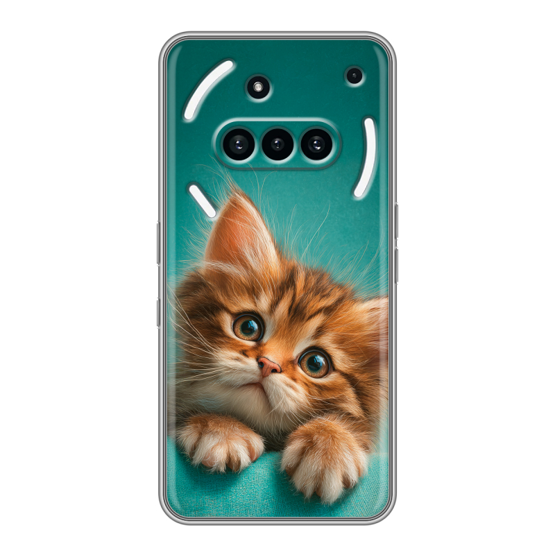 Силиконовый чехол на Nothing Phone (3a) с принтом котенок Силиконовый чехол на Nothing Phone (3a) с принтом котенок