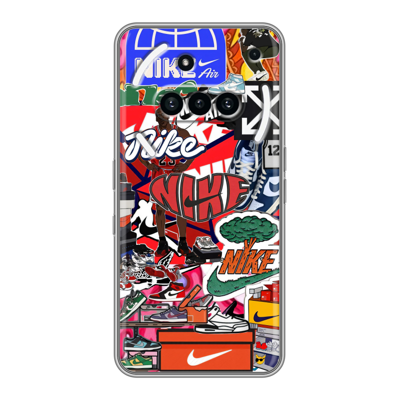 Силиконовый чехол на Nothing Phone (3a) с принтом Найк Nike яркий Силиконовый чехол на Nothing Phone (3a) с принтом Найк Nike яркий