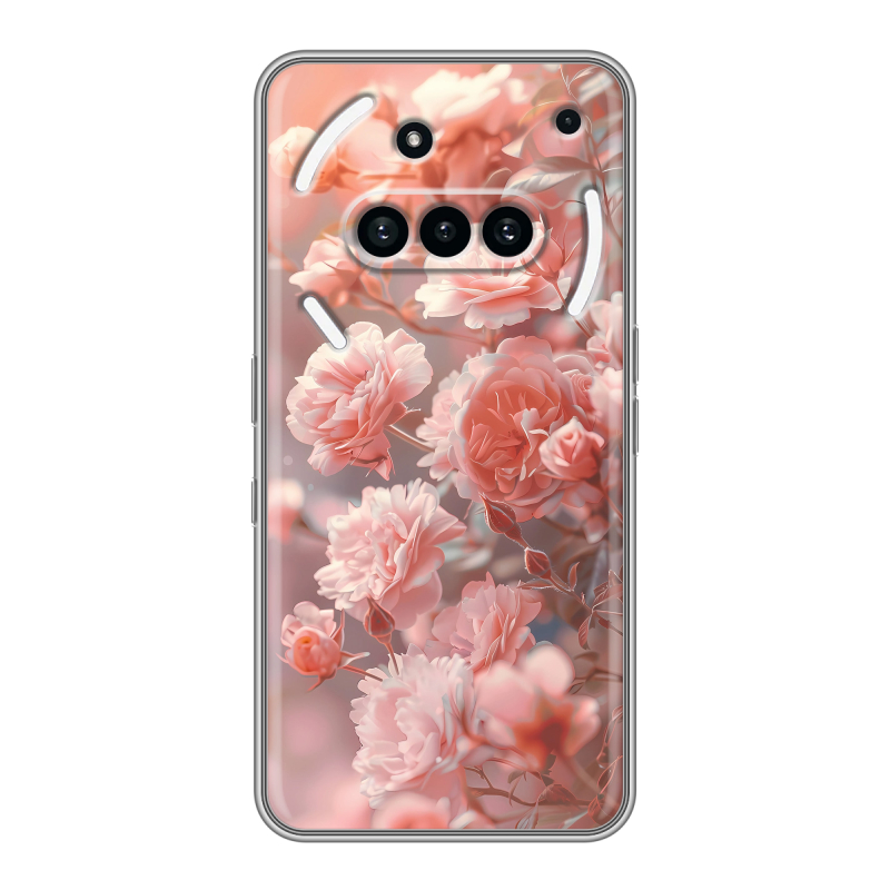 Силиконовый чехол на Nothing Phone (3a) с принтом Розовые розы Силиконовый чехол на Nothing Phone (3a) с принтом Розовые розы