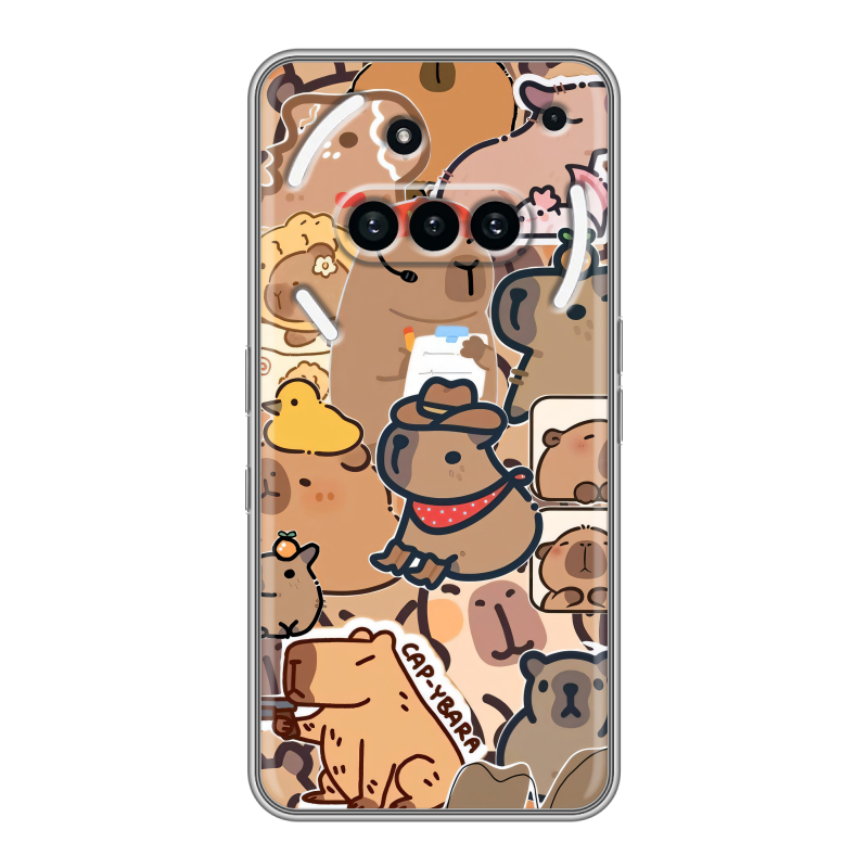 Силиконовый чехол на Nothing Phone (3a) с принтом капибара Силиконовый чехол на Nothing Phone (3a) с принтом капибара