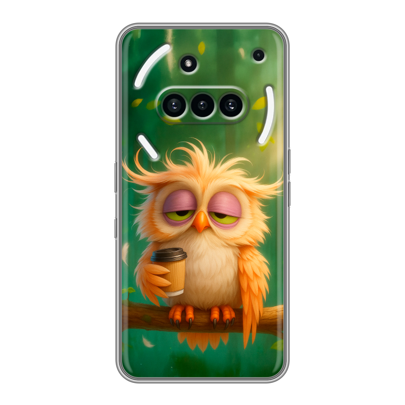 Силиконовый чехол на Nothing Phone (3a) с принтом сова Силиконовый чехол на Nothing Phone (3a) с принтом сова