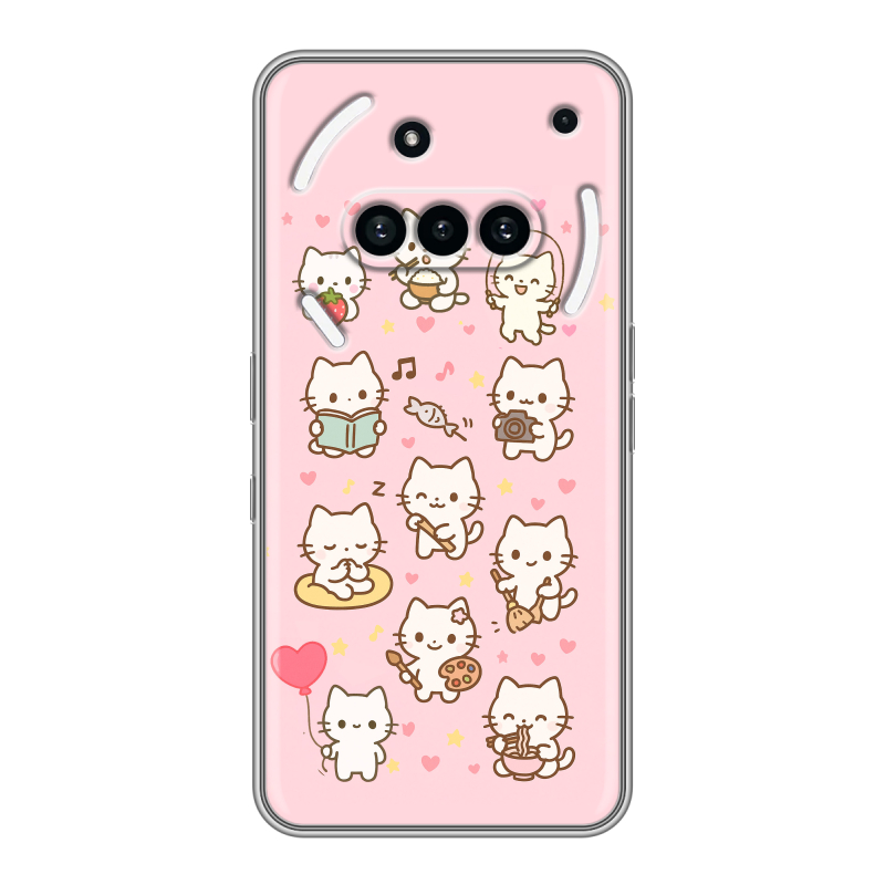 Силиконовый чехол на Nothing Phone (3a) с принтом Hello Kitty Хелоу Кити Силиконовый чехол на Nothing Phone (3a) с принтом Hello Kitty Хелоу Кити