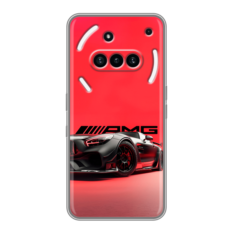 Силиконовый чехол на Nothing Phone (3a) с принтом Мерседес Mercedes AMG Силиконовый чехол на Nothing Phone (3a) с принтом Мерседес Mercedes AMG