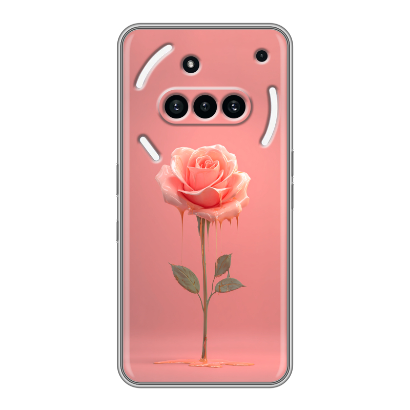 Силиконовый чехол на Nothing Phone (3a) с принтом Розовая роза Силиконовый чехол на Nothing Phone (3a) с принтом Розовая роза
