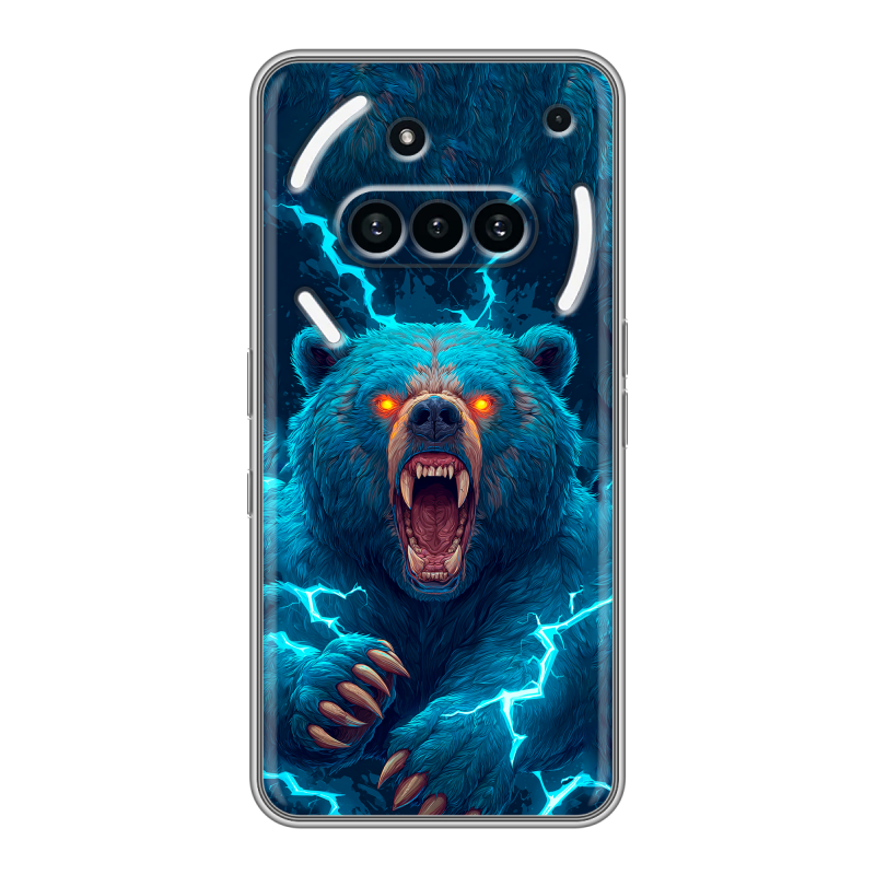Силиконовый чехол на Nothing Phone (3a) с принтом Медведь Силиконовый чехол на Nothing Phone (3a) с принтом Медведь