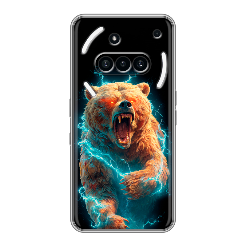 Силиконовый чехол на Nothing Phone (3a) с принтом Медведь Силиконовый чехол на Nothing Phone (3a) с принтом Медведь