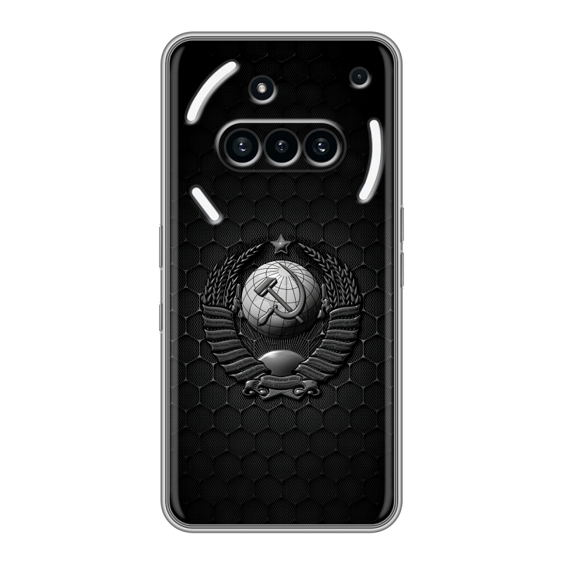 Силиконовый чехол на Nothing Phone (3a) с принтом Герб Флаг СССР Силиконовый чехол на Nothing Phone (3a) с принтом Герб Флаг СССР