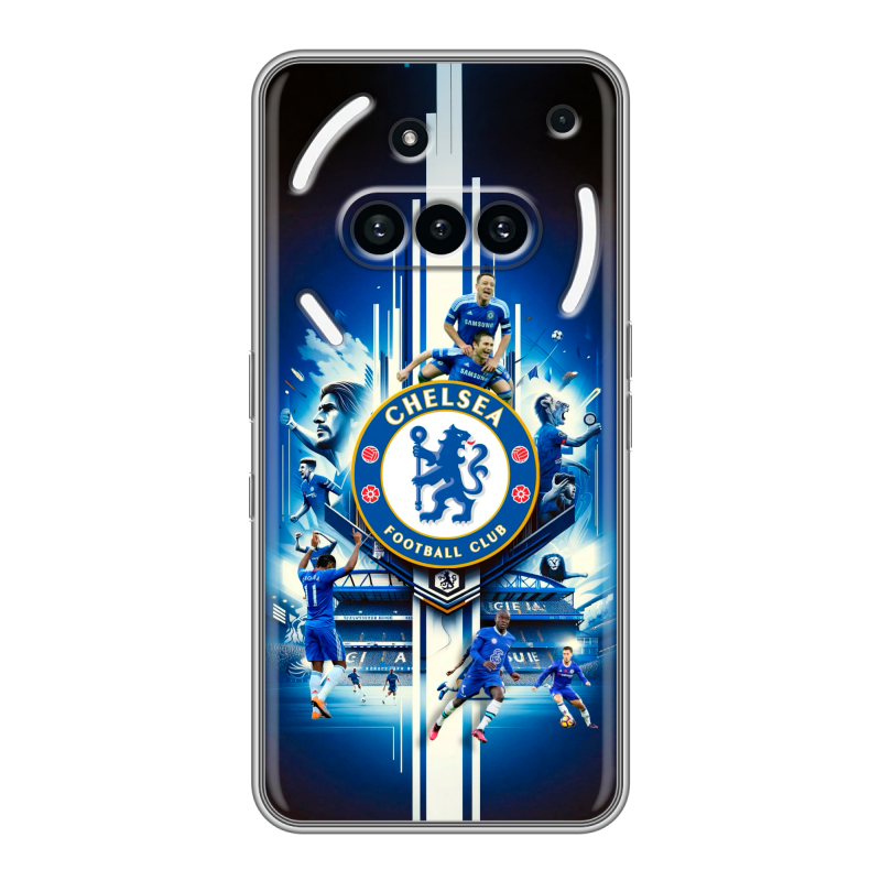 Силиконовый чехол на Nothing Phone (3a) с принтом Chelsea Челси Силиконовый чехол на Nothing Phone (3a) с принтом Chelsea Челси