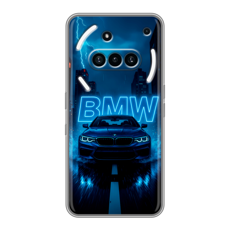 Силиконовый чехол на Nothing Phone (3a) с принтом BMW БМВ Силиконовый чехол на Nothing Phone (3a) с принтом BMW БМВ