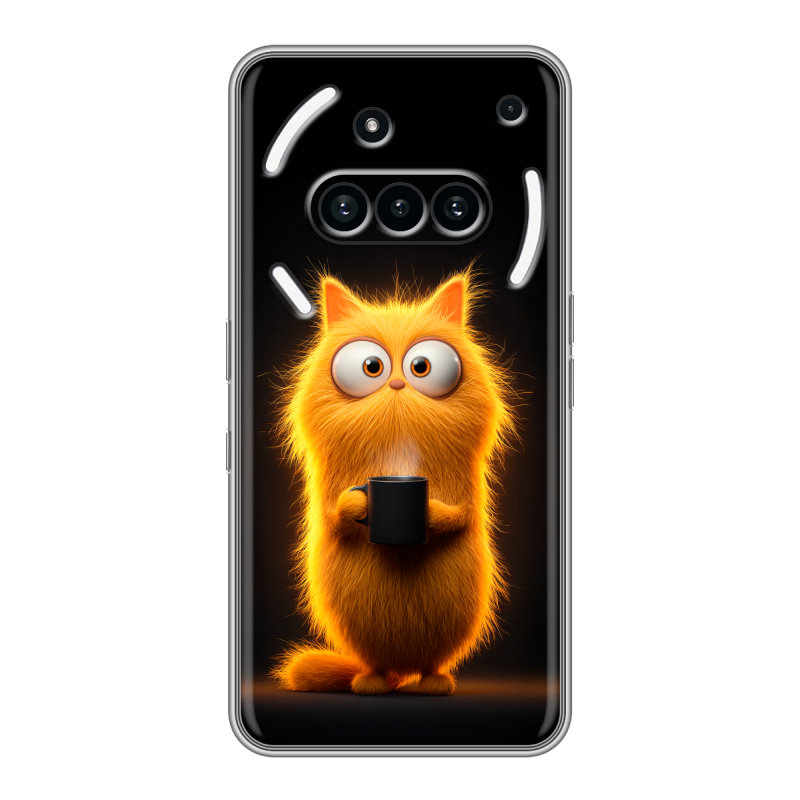 Силиконовый чехол на Nothing Phone (3a) с принтом Смешной кот Силиконовый чехол на Nothing Phone (3a) с принтом Смешной кот