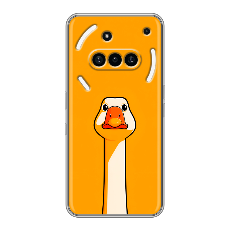 Силиконовый чехол на Nothing Phone (3a) с принтом Смешная утка Силиконовый чехол на Nothing Phone (3a) с принтом Смешная утка