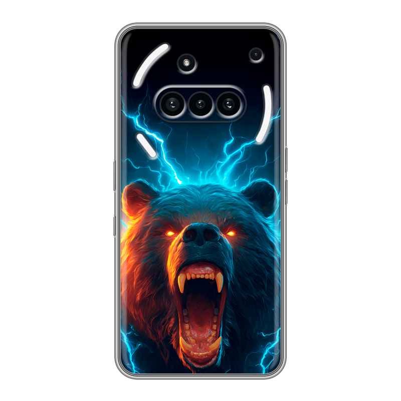 Силиконовый чехол на Nothing Phone (3a) с принтом Медведь Силиконовый чехол на Nothing Phone (3a) с принтом Медведь
