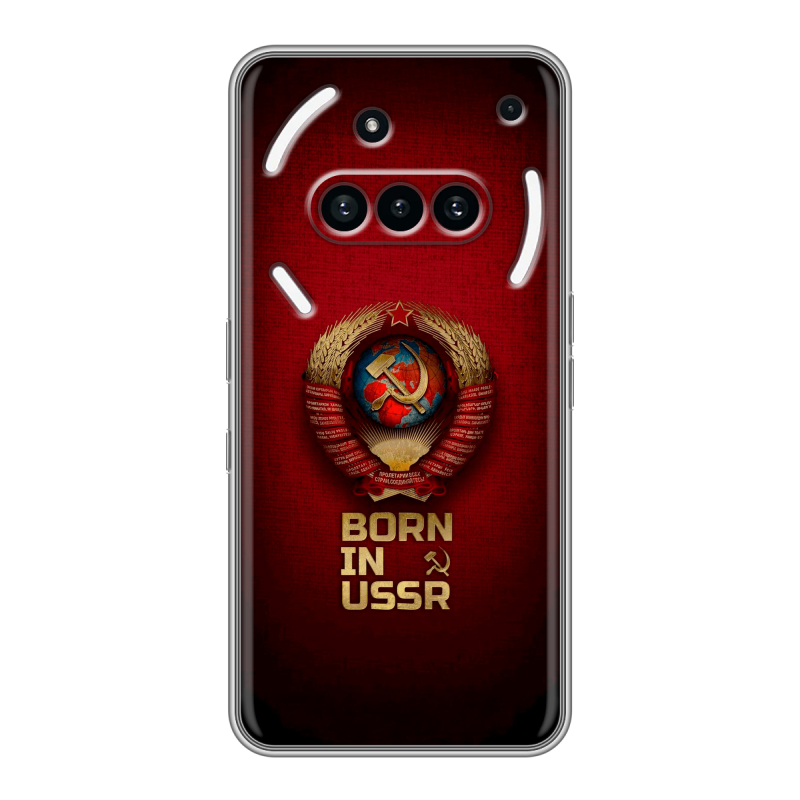 Силиконовый чехол на Nothing Phone (3a) с принтом Флаг Герб СССР Силиконовый чехол на Nothing Phone (3a) с принтом Флаг Герб СССР