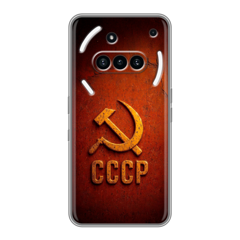Силиконовый чехол на Nothing Phone (3a) с принтом Флаг Герб СССР Силиконовый чехол на Nothing Phone (3a) с принтом Флаг Герб СССР