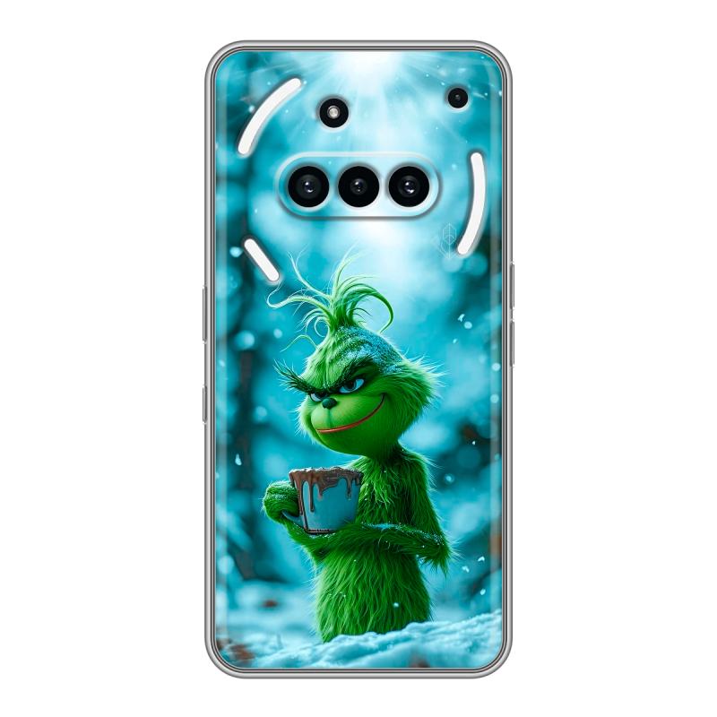 Силиконовый чехол на Nothing Phone (3a) с принтом Новый год гринч Силиконовый чехол на Nothing Phone (3a) с принтом Новый год гринч
