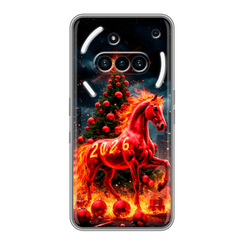 Силиконовый чехол на Nothing Phone (3a) с принтом Новый год Силиконовый чехол на Nothing Phone (3a) с принтом Новый год