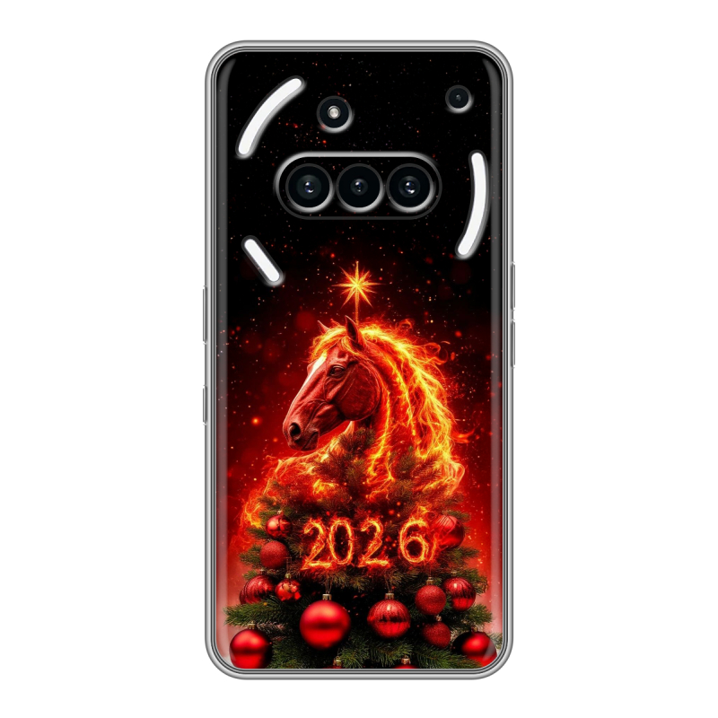 Силиконовый чехол на Nothing Phone (3a) с принтом Новый год Силиконовый чехол на Nothing Phone (3a) с принтом Новый год