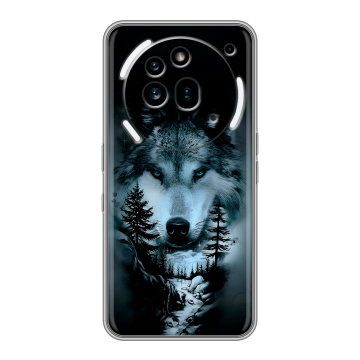Силиконовый чехол на Nothing Phone (3a) Pro с принтом Лесной волк Силиконовый чехол на Nothing Phone (3a) Pro с принтом Лесной волк