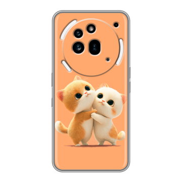 Силиконовый чехол на Nothing Phone (3a) Pro с принтом Милые котики Силиконовый чехол на Nothing Phone (3a) Pro с принтом Милые котики