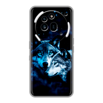 Силиконовый чехол на Nothing Phone (3a) Pro с принтом Волки Силиконовый чехол на Nothing Phone (3a) Pro с принтом Волки