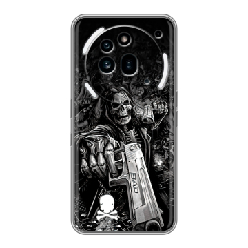 Силиконовый чехол на Nothing Phone (3a) Pro с принтом Скелет Силиконовый чехол на Nothing Phone (3a) Pro с принтом Скелет