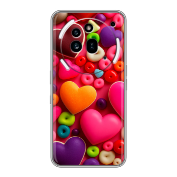 Силиконовый чехол на Nothing Phone (3a) Pro с принтом Сердечки Силиконовый чехол на Nothing Phone (3a) Pro с принтом Сердечки