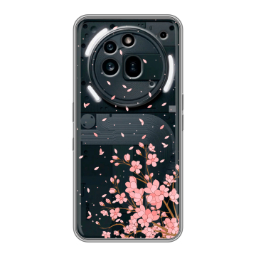 Силиконовый чехол на Nothing Phone (3a) Pro с принтом Ветка сакуры Силиконовый чехол на Nothing Phone (3a) Pro с принтом Ветка сакуры
