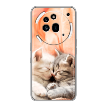 Силиконовый чехол на Nothing Phone (3a) Pro с принтом Котята Силиконовый чехол на Nothing Phone (3a) Pro с принтом Котята