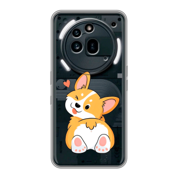 Силиконовый чехол на Nothing Phone (3a) Pro с принтом Корги Силиконовый чехол на Nothing Phone (3a) Pro с принтом Корги