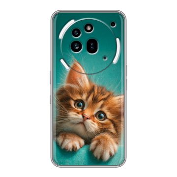 Силиконовый чехол на Nothing Phone (3a) Pro с принтом котенок Силиконовый чехол на Nothing Phone (3a) Pro с принтом котенок