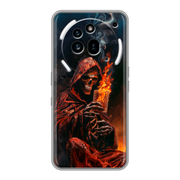 Силиконовый чехол на Nothing Phone (3a) Pro с принтом Скелет и карты Силиконовый чехол на Nothing Phone (3a) Pro с принтом Скелет и карты