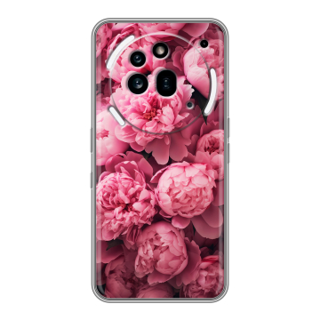 Силиконовый чехол на Nothing Phone (3a) Pro с принтом цветы пионы Силиконовый чехол на Nothing Phone (3a) Pro с принтом цветы пионы