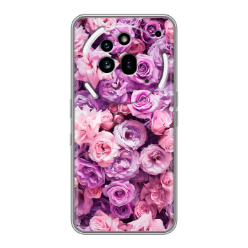 Силиконовый чехол на Nothing Phone (3a) Pro с принтом лавандовые розы