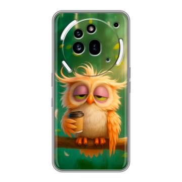 Силиконовый чехол на Nothing Phone (3a) Pro с принтом сова
