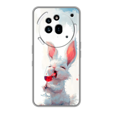 Силиконовый чехол на Nothing Phone (3a) Pro с принтом кролик зайчик Силиконовый чехол на Nothing Phone (3a) Pro с принтом кролик зайчик