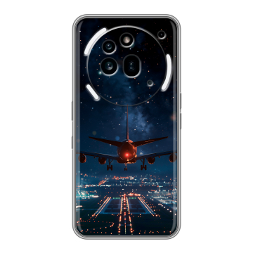 Силиконовый чехол на Nothing Phone (3a) Pro с принтом самолет Силиконовый чехол на Nothing Phone (3a) Pro с принтом самолет