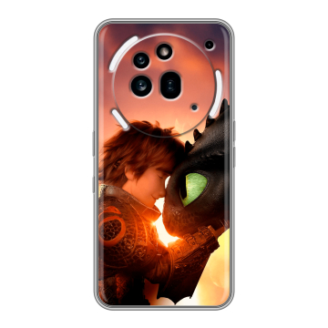 Силиконовый чехол на Nothing Phone (3a) Pro с принтом Как приручить дракона Силиконовый чехол на Nothing Phone (3a) Pro с принтом Как приручить дракона