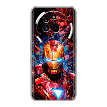 Силиконовый чехол на Nothing Phone (3a) Pro с принтом Железный человек Ironman